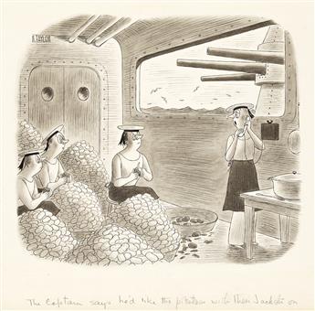(THE NEW YORKER) RICHARD TAYLOR (1902-1970) Group of three war-related cartoons.